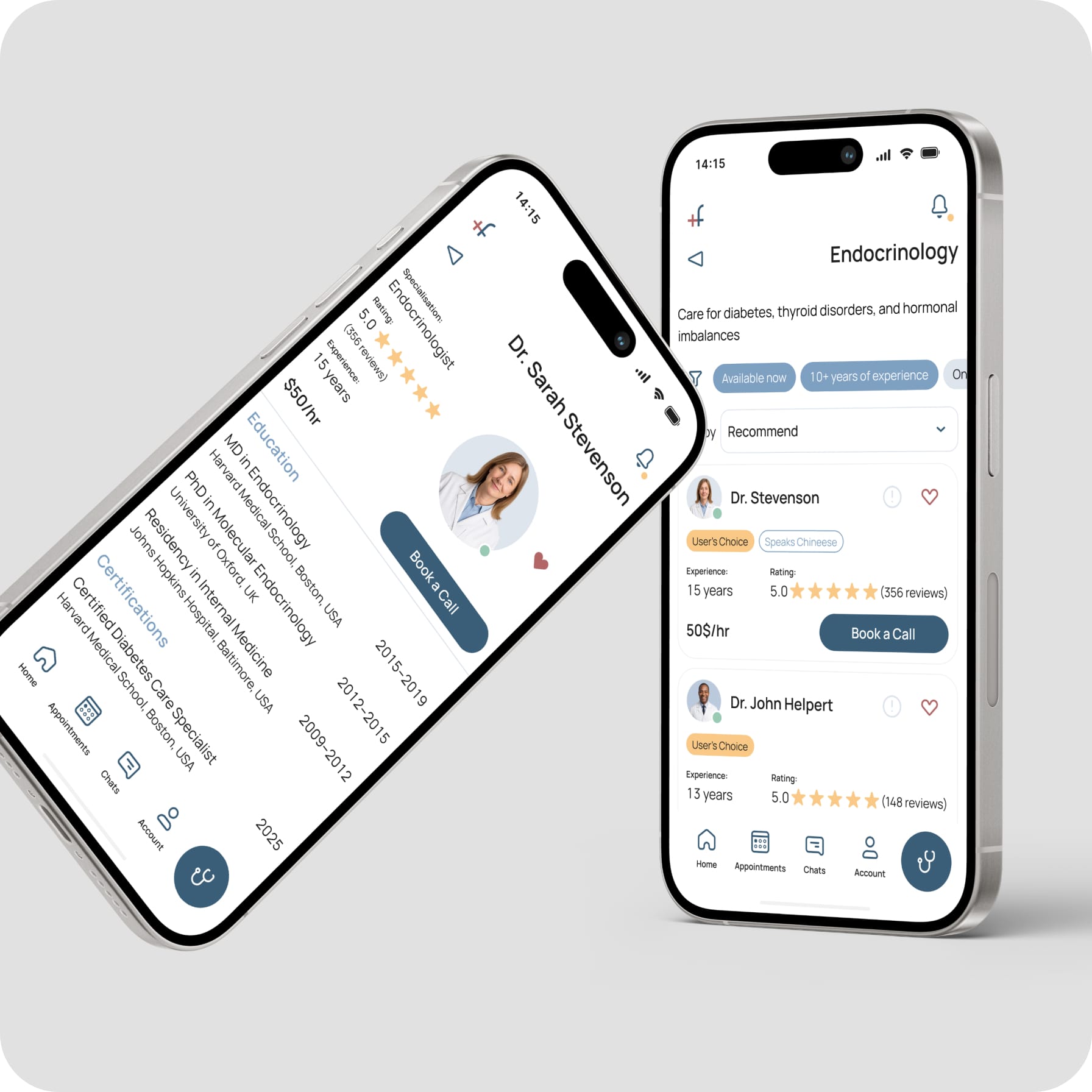 HealthFlow Appointment Booking and Date Selection Screen